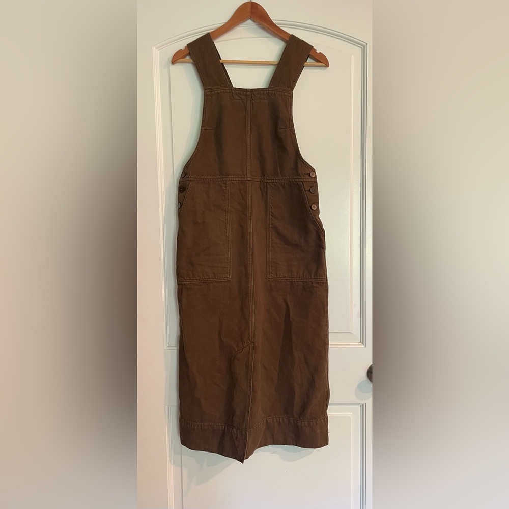 Toast Terracota Brown Pinafore Jumper Dress Cotton Cottagecore Size 6